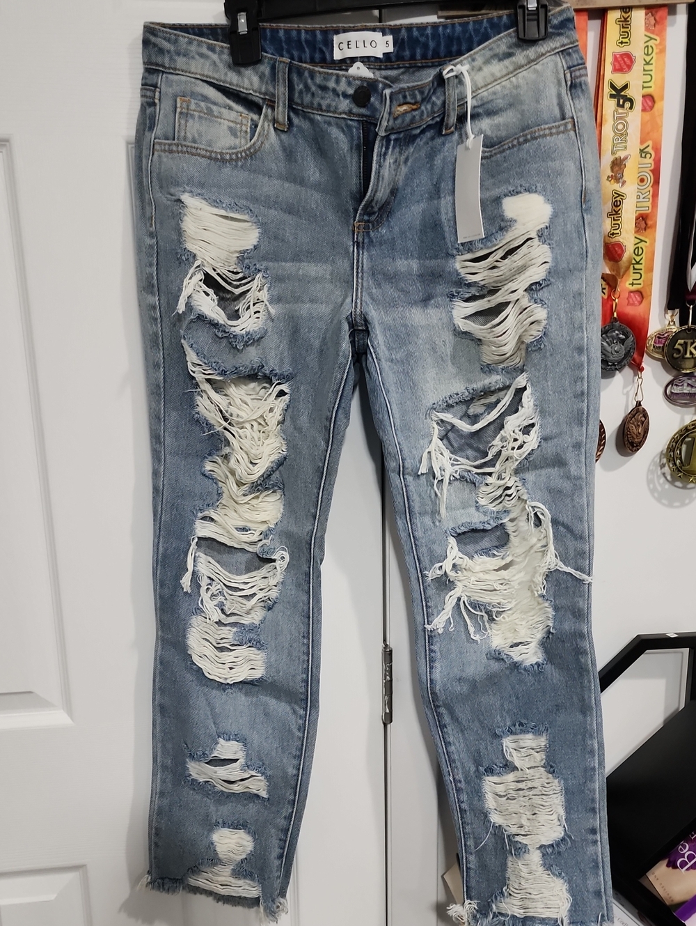 CELLO Light Blue Distressed Boyfriend Jeans